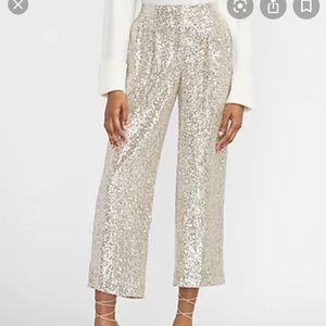 Express sequin crop pants. New with tags!